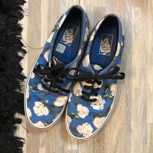 Flower Vans size men’s 9.5 lace tennis shoes
